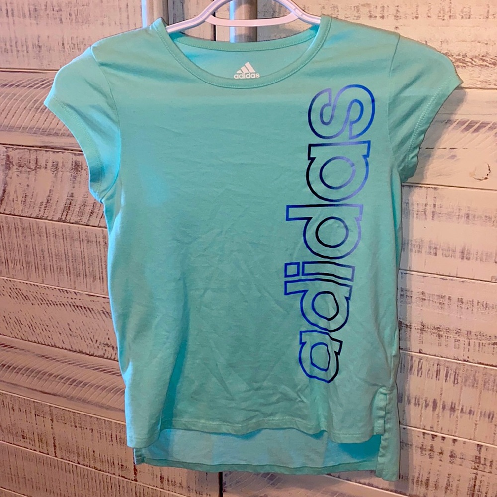 Girls Adidas athletic shirt size medium 10/12.